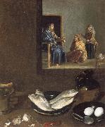 Diego Velazquez Detail of Kitchen Scene with Christ in the House of Martha and Mary Sweden oil painting reproduction